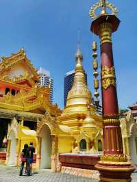 Respledent Burmese temple in George Town