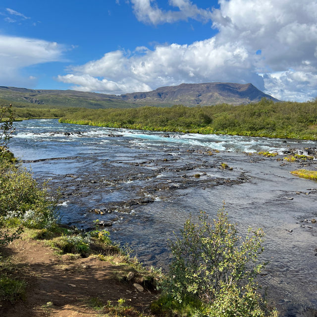 Hidden Blue Waterfall Iceland 