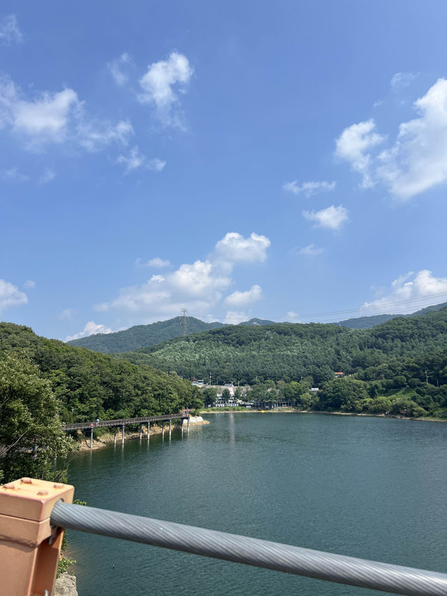 파주 가볼 만한 곳, 뷰 맛집 ’마장호수 출렁다리‘