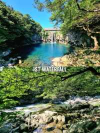 🇰🇷 Stunning Three-tiered Waterfalls on Jeju Island