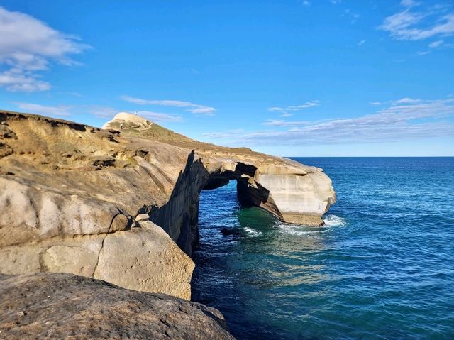 紐西蘭南島 像秘密景點的隧道海灘