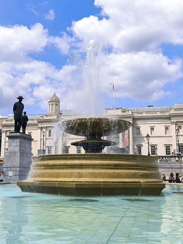 The famous Trafalgar Square in London