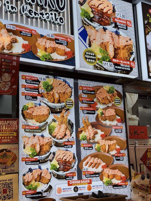 Hearty Mentaiko Tonkatsu Dishes at Haru Haru Japanese Food Stall