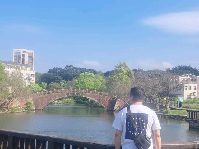 龍潭大池踩船賞美景