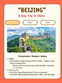 Sharing my Beijing Travel Plans! China🇨🇳