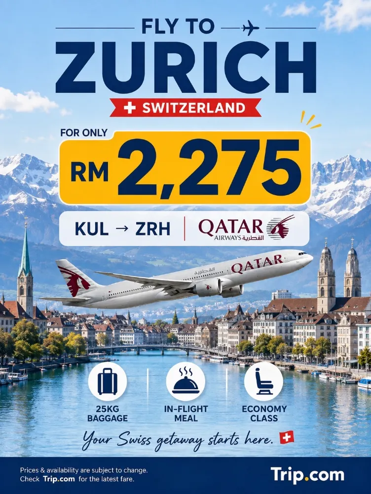 蘇黎世機票由 RM2,275 起 | 瑞士旅遊全攻略。