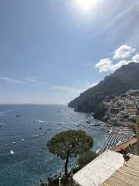 Enjoying lemon sorbetto in Amalfi Coast 🍋