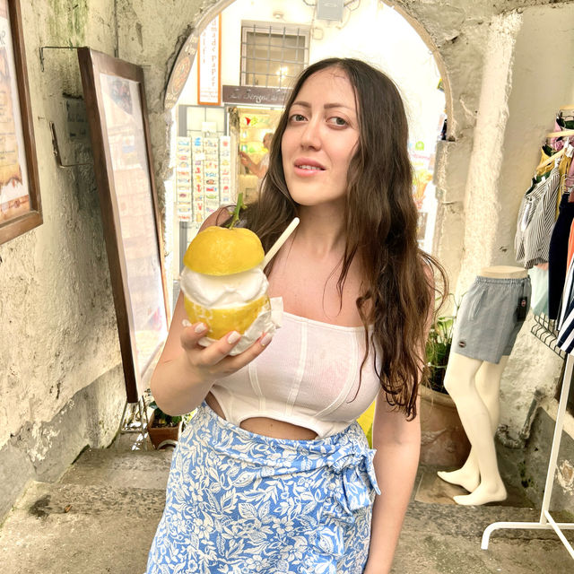 Amalfi's Secret: Lemon Ice Cream and Aperol Bliss