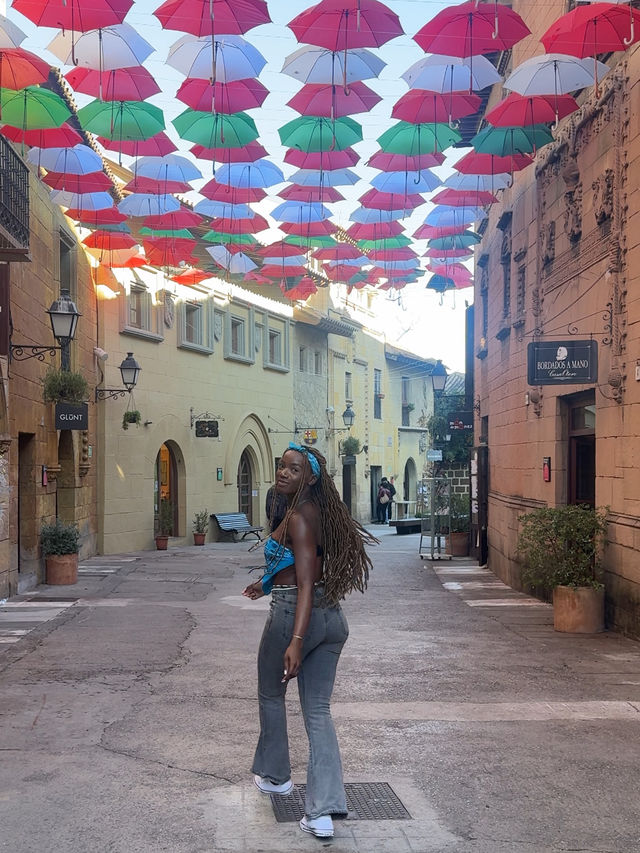 Umbrella Sky at Poble Espanyol 🇪🇸☂️