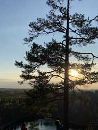 “Spent a perfect autumn day hiking in Nuuksio National Park, Finland🍂🌲