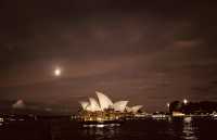 Sydney Opera House and Harbour Bridge in the night.