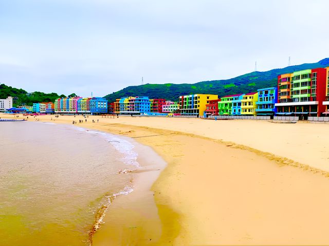 溫州炎亭的金沙灘，七彩小鎮的海邊，讓我們共赴山海