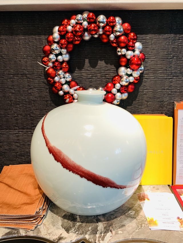 聖誕拍照，浦東麗晶的聖誕氛圍。