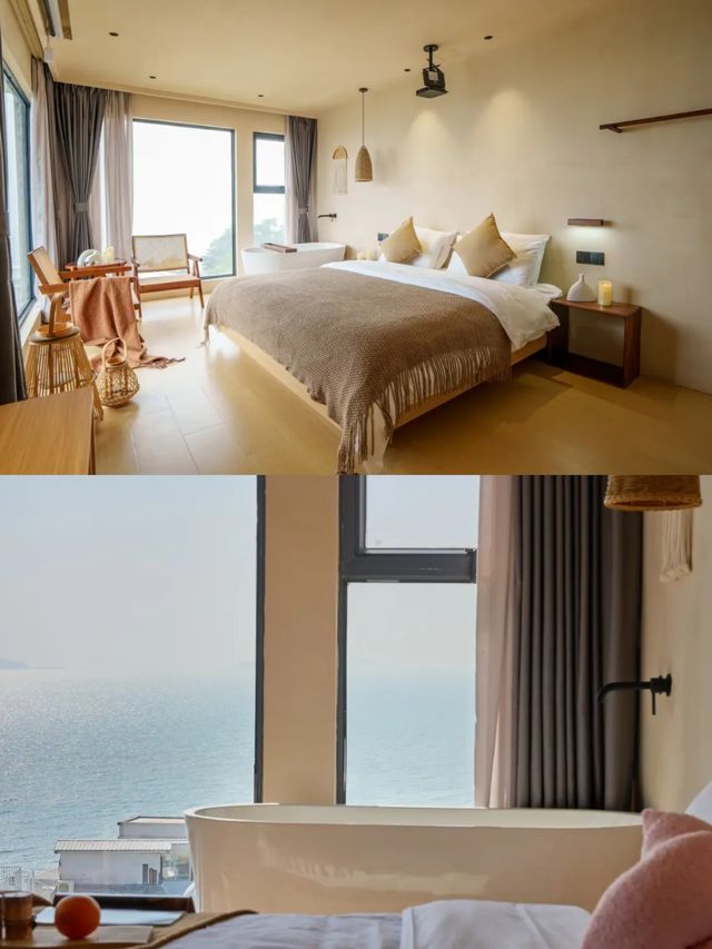 廈門野見海Ibiza民宿｜絕美海景房躺著看日出日落