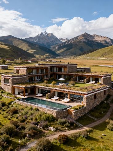 Stayed at a pastoral homestay at the foot of the snow mountain in