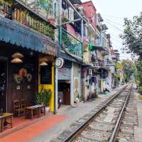 Cafes beside Railway Track