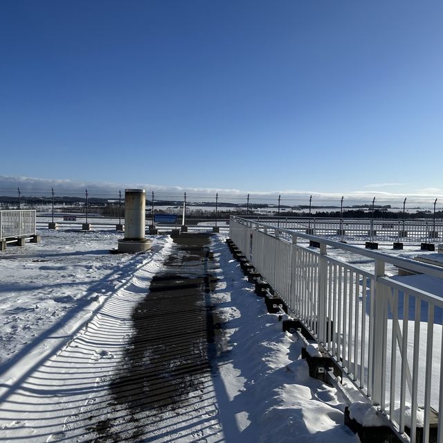 【北海道】美しき白銀の空港！冬の女満別空港展望デッキ