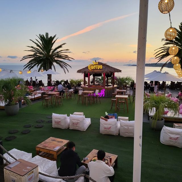 The cliff sunset view