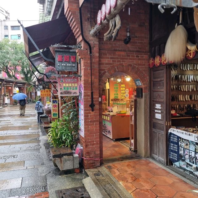 A Historical Lane With Many Street Food