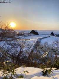 2024年流氷！知床八景の夕陽台