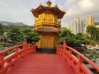 繁榮市區裏享受一個寧靜的公園