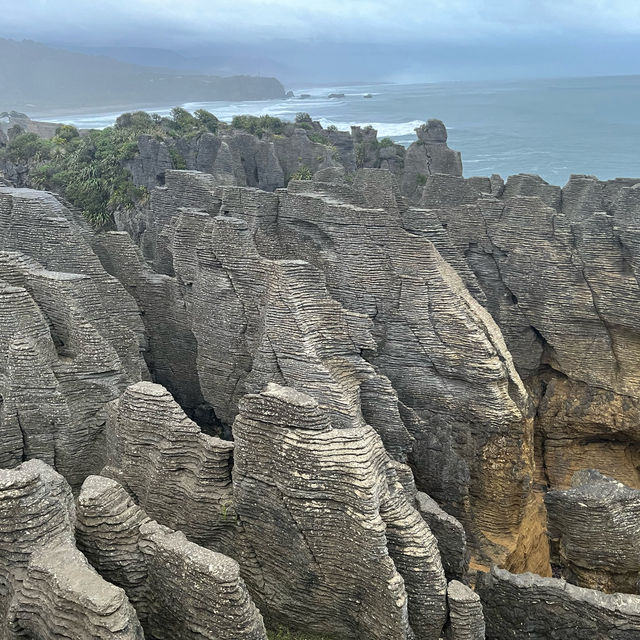 Have pancakes whilst seeing pancakes at Punakaiki Pancake rocks 