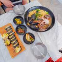 거제도 오면 꼭 맛봐야하는 해물라면 &전복김밥 맛집 📍한끼 거제장승포점