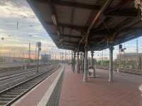 在dresden 火車站看日出