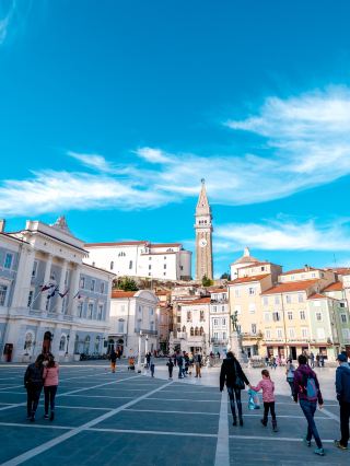 Tartini Square, the heart of Piran