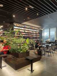 Have a cozy cafe space while enjoy the books paradise 