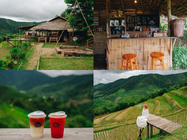 บ้านไม้หลังเล็กวิวภูเขาสีเขียว 🌿
