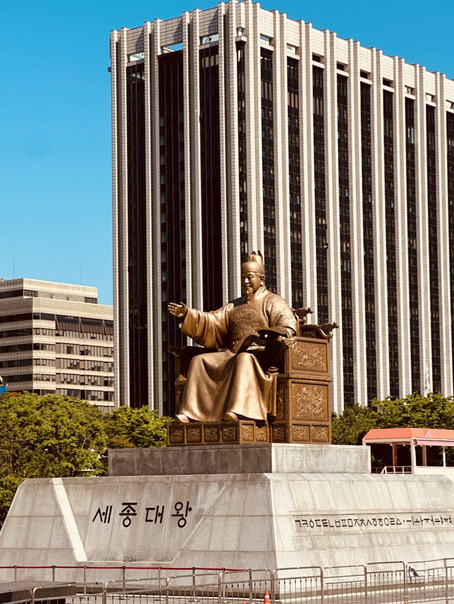 The Grand Presence of King Sejong the Great at Gwanghwamun Square