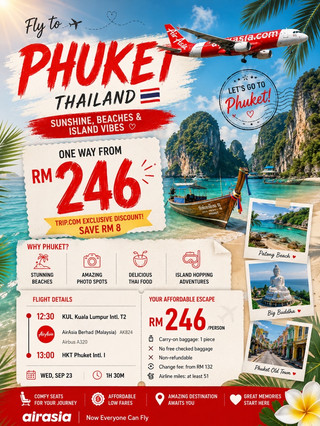 ✈️ 飛往普吉島僅需RM246起！ 🇹🇭🏝️