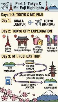 🇯🇵10D9N 👉🏻 The Itinerary for Tokyo • Osaka • Kyoto ✨ All in One Trip🗼⛩️