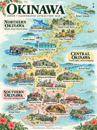 🇯🇵 Okinawa Japan Attraction Map + 6D5N Itinerary 