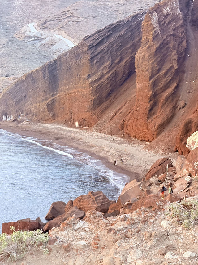 希臘聖托里尼紅沙灘✨ Red Beach 必去但要注意回程時間！ ✨