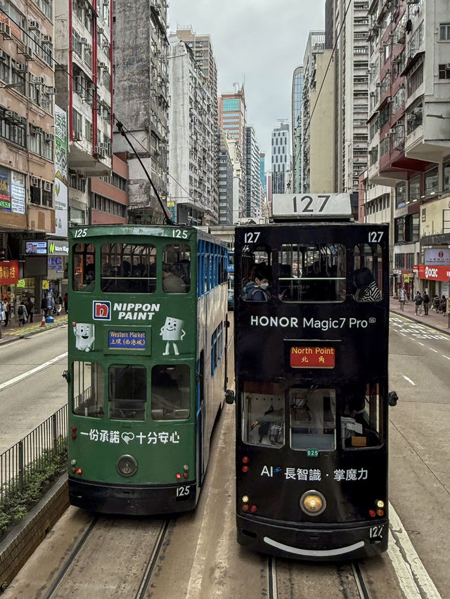🇭🇰 Трамвай Ding Ding в Гонконге.