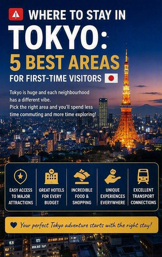 🚨東京住宿指南:首次來東京遊客的五大最佳區域🇯🇵✨