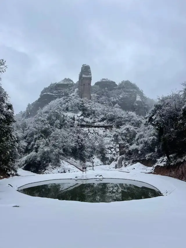 It's snow season again! Come to this place in Guilin to see the beautiful snow scene