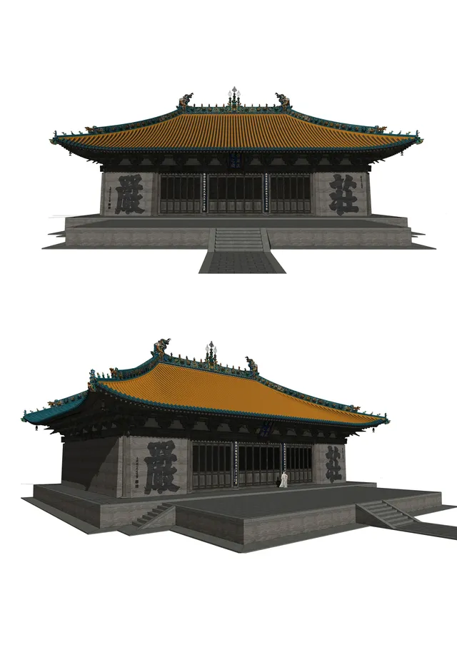 永安寺傳法正宗殿su模型復原 永安寺傳法正宗殿su模型復原