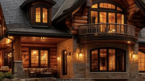 북미 산야의 원목 통나무집!! — traveler post in 에버리 카운티