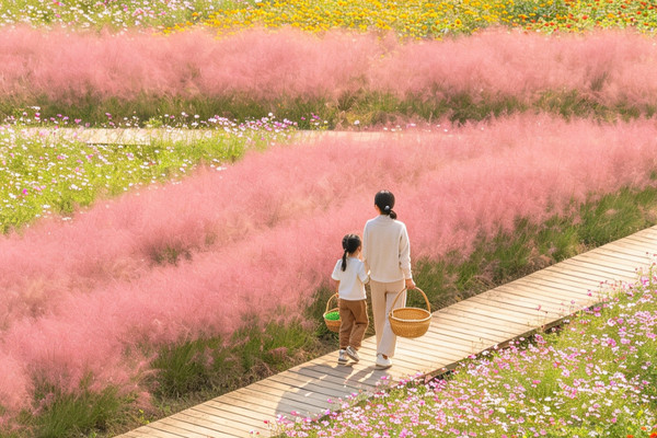 Avoid the Crowds | A Day Trip to Zhongliang Town: Pink Grass