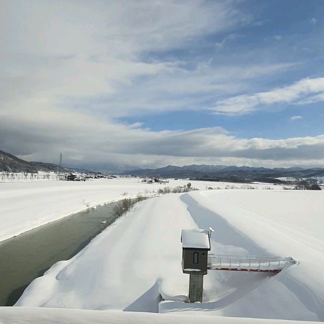 北海道冬季－被雪覆蓋的三笠市與桂澤湖