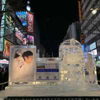 札幌　札幌観光　2023さっぽろ雪まつり　すすきの会場の氷像が芸術だった！