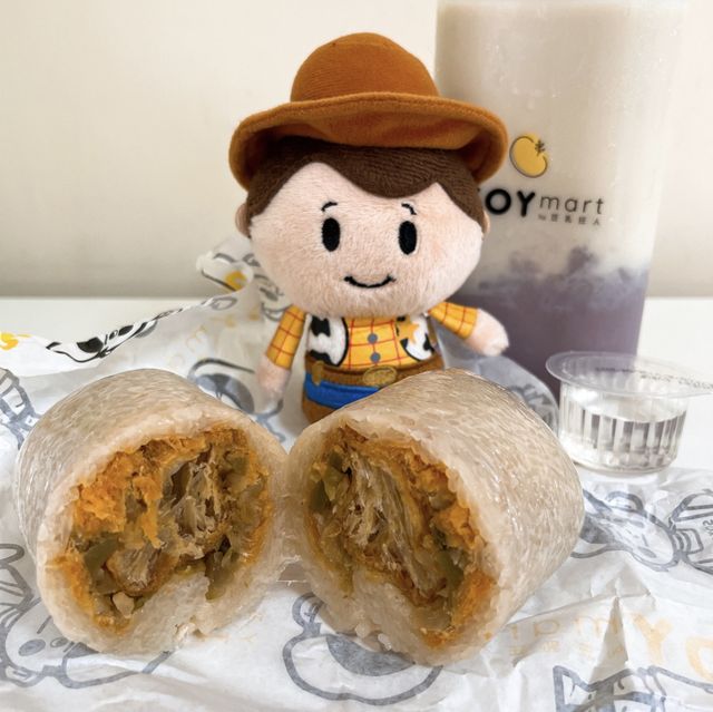 狂人粢飯加芋泥豆乳，呢個lunch十分之飽！