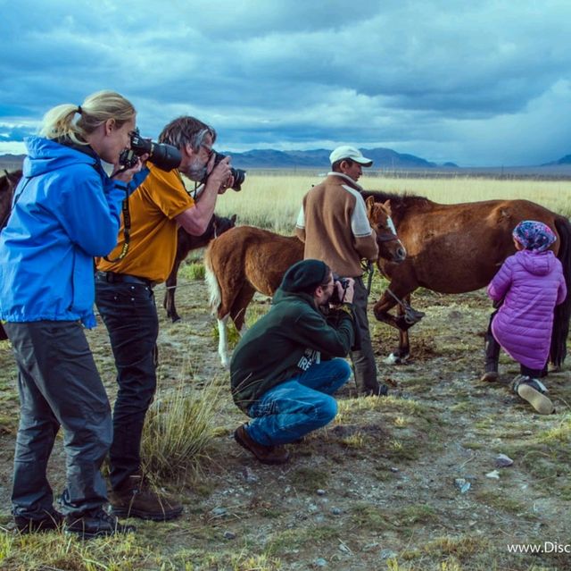 Mongolian nomad family