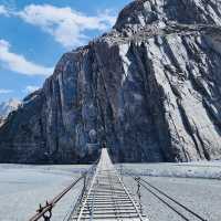 Daredevil Delight on Hussaini Suspension Bridge