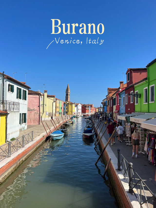 Rainbow Town of Burano in Venice, Italy 🇮🇹🌈