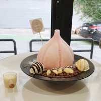 커다란 마늘 빙수가 있는 단양 제이비커피