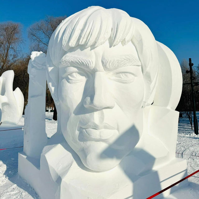 Winter Wonderland: Sun Island Snow Sculpture Spectacle ❄️🏰✨ 
